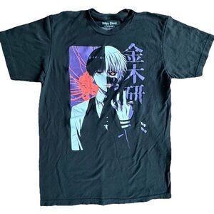 Tokyo Ghoul Kaneki Anime Graphic Tee Funimation Licensed Black M